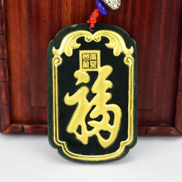 fashion design men women necklace pendant blackish green blessing hetian jade lucky pendants quality, Silver
fashion design men women necklace pendant blackish green blessing hetian jade lucky pendants quality, Silver