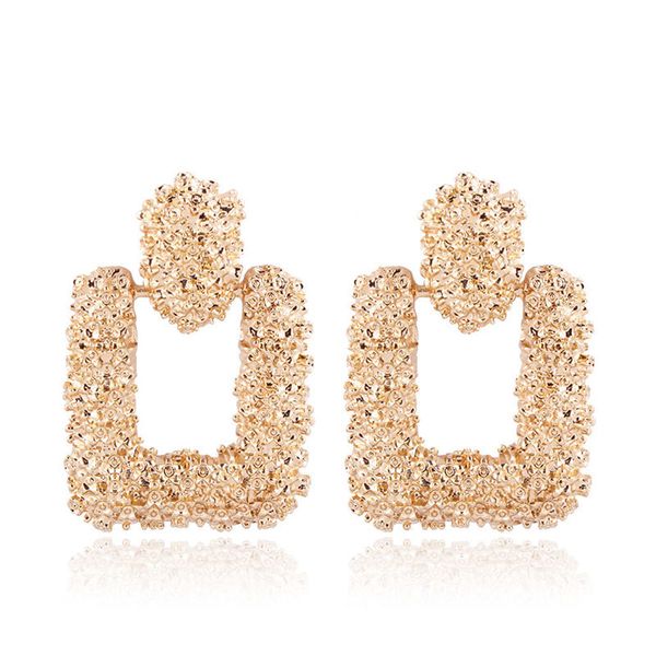 Vintage Earrings for women gold color Geometric statement earring 2018 texture metal drop earing Hanging fashion jewelry
Vintage Earrings for women gold color Geometric statement earring 2018 texture metal drop earing Hanging fashion jewelry