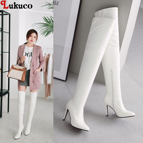 2019 plus large size 34-48 over the knee boots thin heel pointed toe riding boot handmade warm plush pumps woman, Black
2019 plus large size 34-48 over the knee boots thin heel pointed toe riding boot handmade warm plush pumps woman, Black