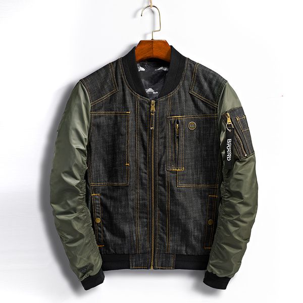 Wholesale 2018 Autumn New Style Baseball Collar Leisure Montage Denim Jacket Men's Fashion Pocket Decoration Chaqueta
Wholesale 2018 Autumn New Style Baseball Collar Leisure Montage Denim Jacket Men's Fashion Pocket Decoration Chaqueta