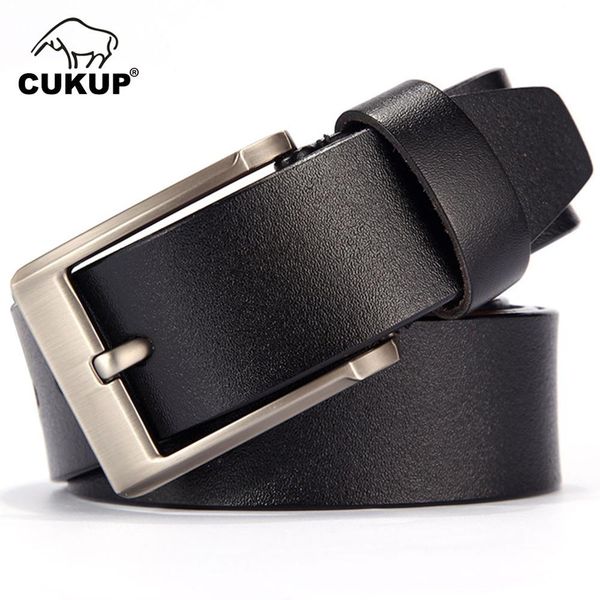cukup 1.5" wide men's fashion solid genuine leather male classic simple design pin buckles metal belt accessories jean nck676, Black;brown
cukup 1.5" wide men's fashion solid genuine leather male classic simple design pin buckles metal belt accessories jean nck676, Black;brown