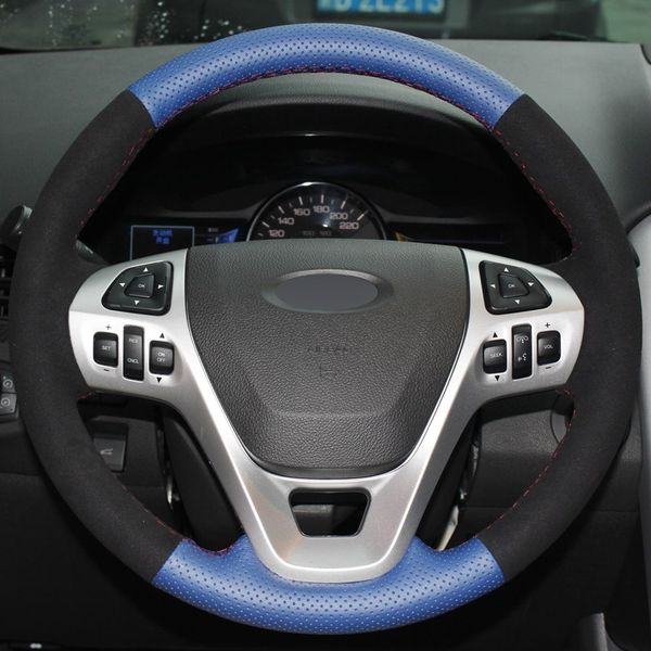 blue genuine leather black suede diy car steering wheel cover for ford explorer 2011-2016 taurus 2012-2015 edge 2011-2014
blue genuine leather black suede diy car steering wheel cover for ford explorer 2011-2016 taurus 2012-2015 edge 2011-2014