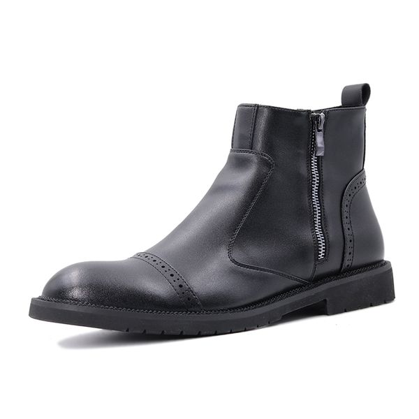 army style waterproof zipper military boot,men's rubber ankle boot,high grade soft microfiber leather brogues casual shoes, Black
army style waterproof zipper military boot,men's rubber ankle boot,high grade soft microfiber leather brogues casual shoes, Black