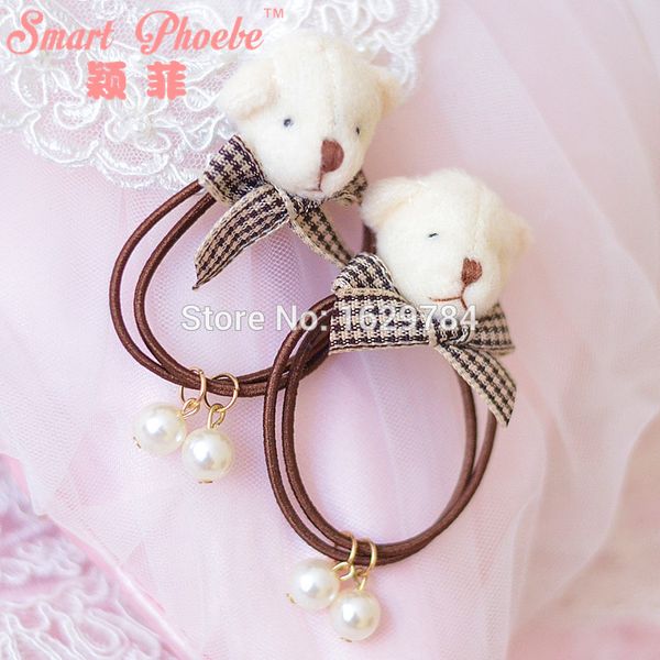 10pcs fashion cute plaid bow bear girls elastic hairbands solid kawaii cartoon w pearls rubber gum rope headware accessories, Slivery;white
10pcs fashion cute plaid bow bear girls elastic hairbands solid kawaii cartoon w pearls rubber gum rope headware accessories, Slivery;white