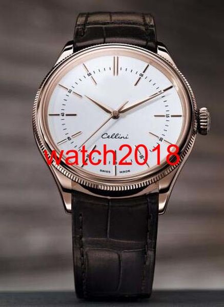 Luxury Watch Ce1lini Time 50505 39mm Rose Gold White Dial Mens Strap Watch Tang Automatic Mechanicl Mens Watches Men's Watch Top Quality
Luxury Watch Ce1lini Time 50505 39mm Rose Gold White Dial Mens Strap Watch Tang Automatic Mechanicl Mens Watches Men's Watch Top Quality