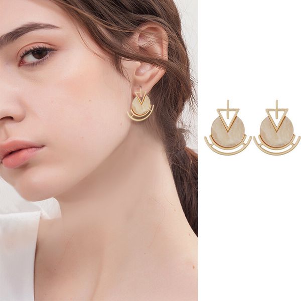 2018 new korean gold acrylic stud earrings girls personalized simple jewelry hipster dating social accessories, Golden
2018 new korean gold acrylic stud earrings girls personalized simple jewelry hipster dating social accessories, Golden