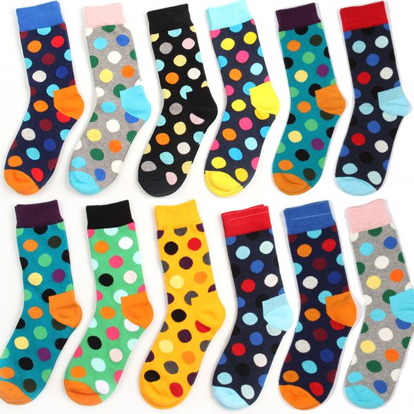 fashion happy men brand socks cotton colorful jacquard contrast color leisure dress socks gentlemen polka dot series masculinas, Black
fashion happy men brand socks cotton colorful jacquard contrast color leisure dress socks gentlemen polka dot series masculinas, Black