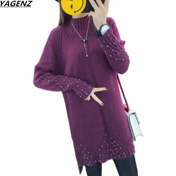 winter sweater new half-height collar knitted pullover medium long solid color split pearl sweater bottom shirt women clothing, White;black
winter sweater new half-height collar knitted pullover medium long solid color split pearl sweater bottom shirt women clothing, White;black