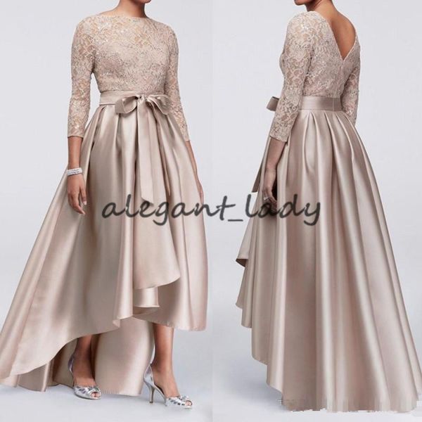 elegant 3/4 sleeve mother of the bride dresses lace appliques high low long satin mothers outfit plus size formal evening gowns, Black;red
elegant 3/4 sleeve mother of the bride dresses lace appliques high low long satin mothers outfit plus size formal evening gowns, Black;red