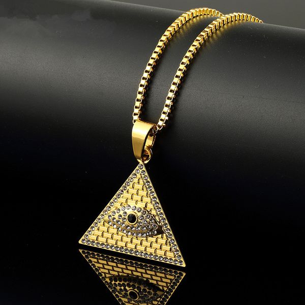 fashion men hip hop jewelry pendant necklaces eye of horus pyramid punk rock rap 18k gold plated 60cm long chain, Silver
fashion men hip hop jewelry pendant necklaces eye of horus pyramid punk rock rap 18k gold plated 60cm long chain, Silver