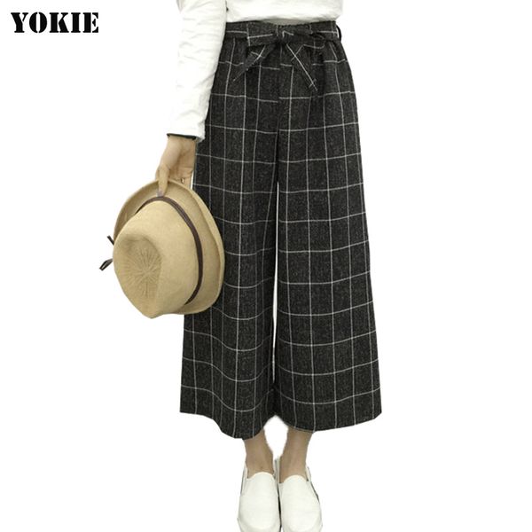 summer style women wide leg pants plaid linen coon high elastic waist ankle length loose women trousers casual plus size, Black;white
summer style women wide leg pants plaid linen coon high elastic waist ankle length loose women trousers casual plus size, Black;white