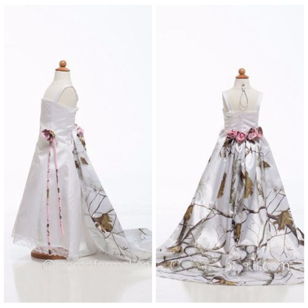 2018 cute white spaghetti straps a-line flower girls dresses real tree handmade flowers adorned detachable train camouflage wear kids girl, White;blue
2018 cute white spaghetti straps a-line flower girls dresses real tree handmade flowers adorned detachable train camouflage wear kids girl, White;blue