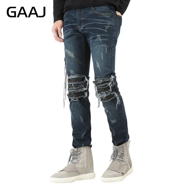 streetwear pants with zipper new men's jeans ripped jeans for men skinny distressed slim designer biker hip hop, Blue
streetwear pants with zipper new men's jeans ripped jeans for men skinny distressed slim designer biker hip hop, Blue