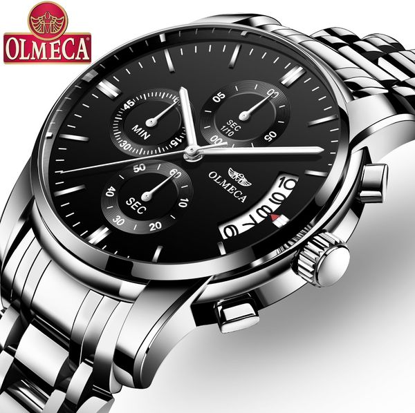 olmeca classic watch relogio masculino waterproof watches fashion chronograph wrist watch stainless steel clock black, Slivery;brown
olmeca classic watch relogio masculino waterproof watches fashion chronograph wrist watch stainless steel clock black, Slivery;brown