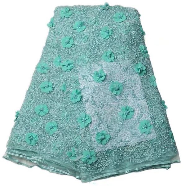 african tulle lace fabric french net lace with beadings nigerian embroidery guipure lace gynl0087, Black;white