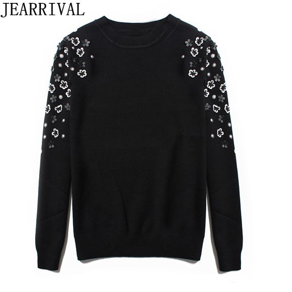 2018 autumn winter fashion beading sweater women casual long sleeve o-neck knitted pullovers jumper sueter mujer pull femme, White;black
2018 autumn winter fashion beading sweater women casual long sleeve o-neck knitted pullovers jumper sueter mujer pull femme, White;black