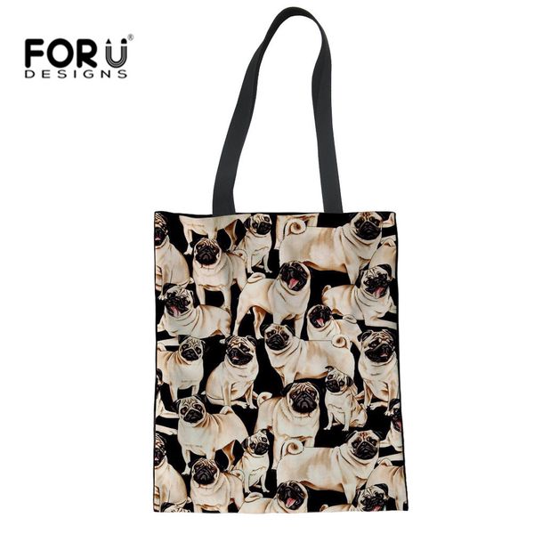 forudesigns pugs dogs paern female tote bags handbag woman large shopping bags lady's bag casual linen women handbags
forudesigns pugs dogs paern female tote bags handbag woman large shopping bags lady's bag casual linen women handbags