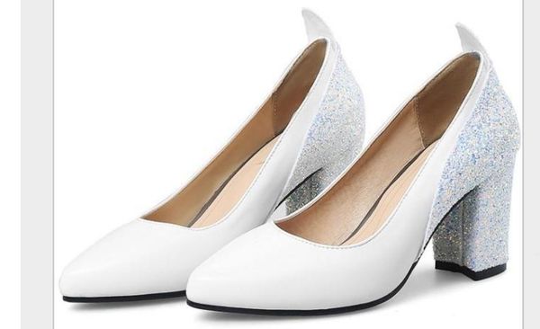 send 2018 spring and autumn new style pointed end women's shoes with high heel coarse heel, Black
send 2018 spring and autumn new style pointed end women's shoes with high heel coarse heel, Black