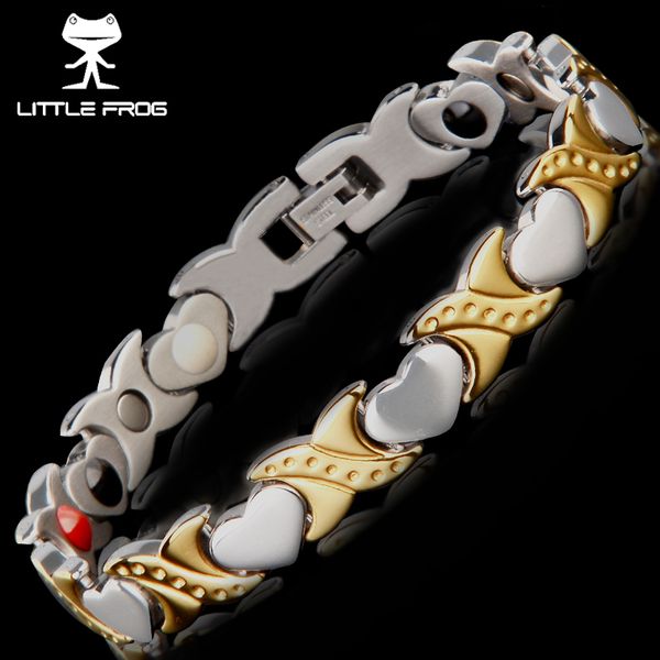 little frog health energy bracelet bangle for women stainless steel bio magnetic male gift gold color adjustable 10201, Golden;silver
little frog health energy bracelet bangle for women stainless steel bio magnetic male gift gold color adjustable 10201, Golden;silver