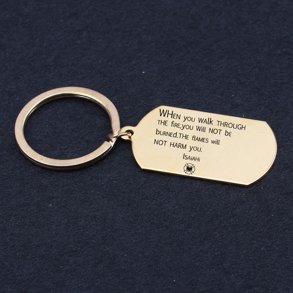 dog tag keyring firemen keychain when you walk through thr you will not be burned keyfob name the custom keysholder, Silver
dog tag keyring firemen keychain when you walk through thr you will not be burned keyfob name the custom keysholder, Silver