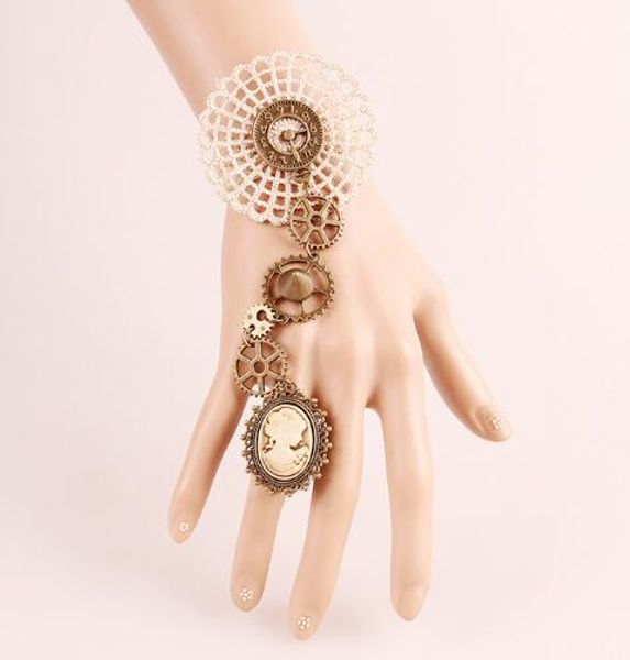 new european and american fashion handmade bracelet with ring and lace watch accessories fashion classic delicate elegance, Golden;silver
new european and american fashion handmade bracelet with ring and lace watch accessories fashion classic delicate elegance, Golden;silver