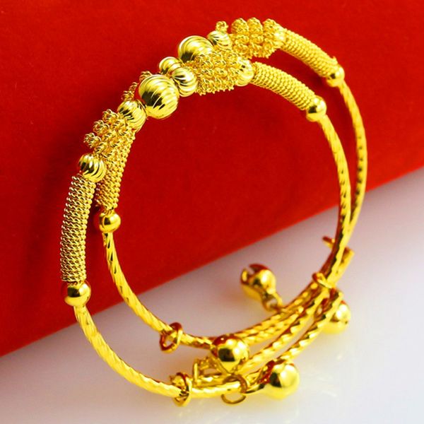 2 pieces children bangle 18k yellow gold filled lovely baby adjust bangle bracelet gift kids gift, Black
2 pieces children bangle 18k yellow gold filled lovely baby adjust bangle bracelet gift kids gift, Black