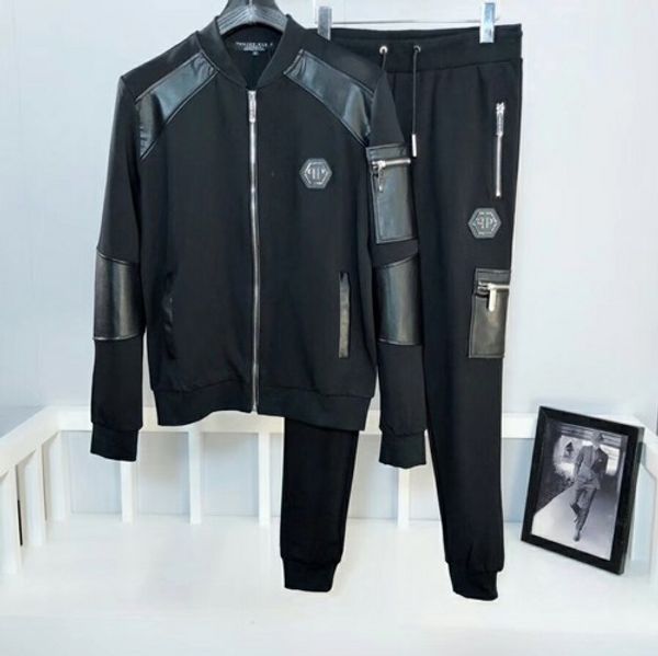 men's printed phillip plain sportwear suit sweatshirt tracksuit without hoodie men casual active suit zipper outwear 2pc qp jacket+pant, Gray
men's printed phillip plain sportwear suit sweatshirt tracksuit without hoodie men casual active suit zipper outwear 2pc qp jacket+pant, Gray