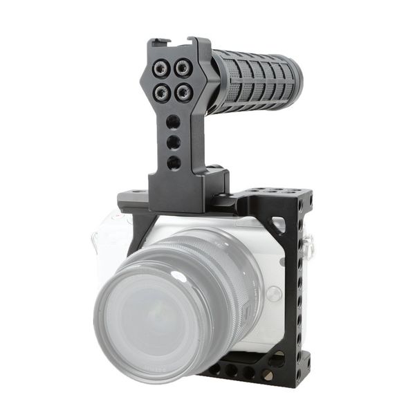 camvate small-sized dslr cage with nato handle for sony a6000 /a6300 /a6400 /a6500 /a6600 & canon eos m / m10 item code: c1864
camvate small-sized dslr cage with nato handle for sony a6000 /a6300 /a6400 /a6500 /a6600 & canon eos m / m10 item code: c1864