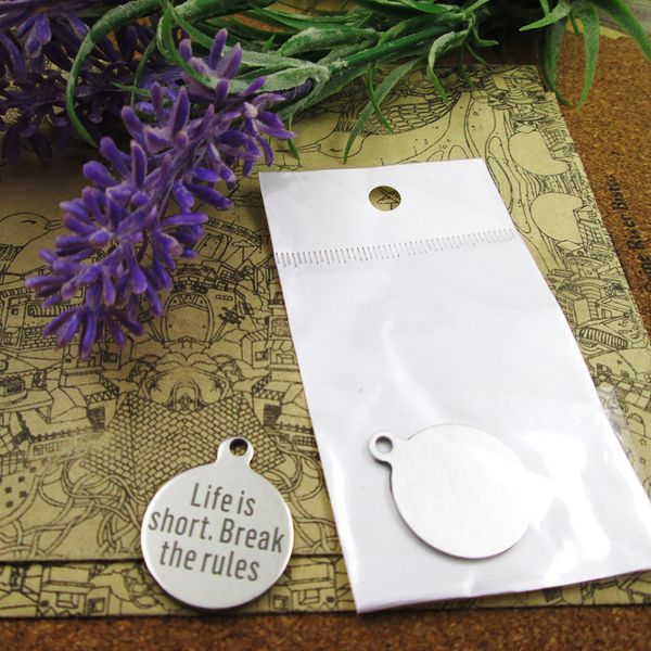 40pcs--" life is short break the rules"stainless steel charms more style for choosing diy charms pendants for necklace, Bronze;silver
40pcs--" life is short break the rules"stainless steel charms more style for choosing diy charms pendants for necklace, Bronze;silver