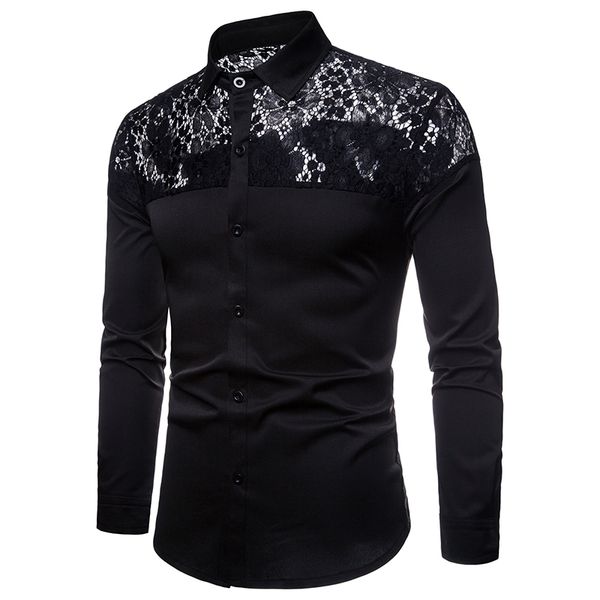 2018 fashion male shirt long -sleeves solid color cotton shirt mens hawaiian dress shirts slim plus size men party, White;black
2018 fashion male shirt long -sleeves solid color cotton shirt mens hawaiian dress shirts slim plus size men party, White;black