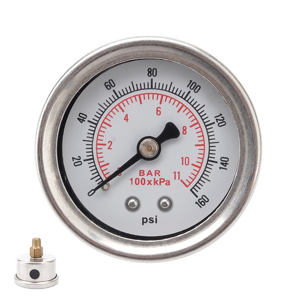 cnspeed fuel pressure gauge liquid 0-160 psi oil press gauge fuel gauge white face universal 1/8 npt
cnspeed fuel pressure gauge liquid 0-160 psi oil press gauge fuel gauge white face universal 1/8 npt