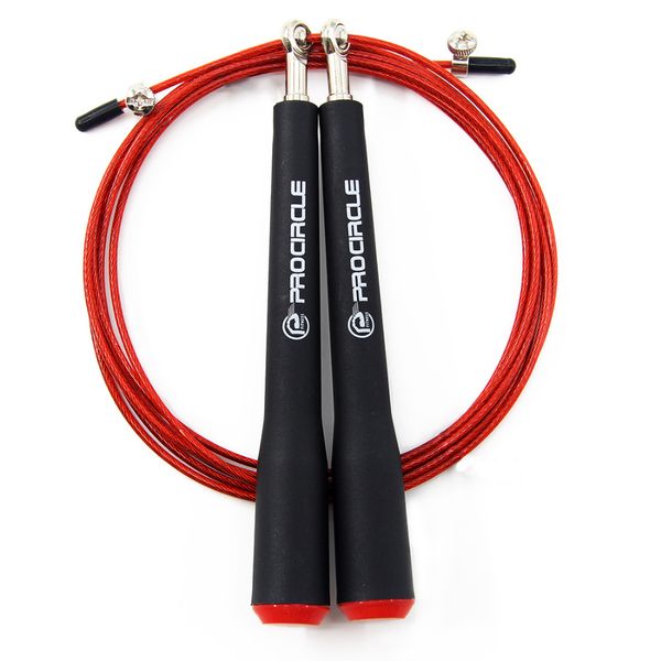 procircle 3m professional gym training jump ropes black handle with red cable wire high speed skipping rope
procircle 3m professional gym training jump ropes black handle with red cable wire high speed skipping rope