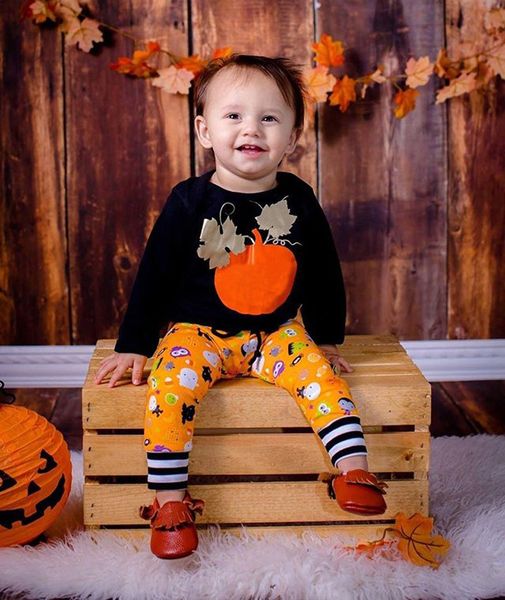 hallween newborn infant baby boy girls long sleeve pumpkin tshirts long striped pants outfits sets baby's sets, White
hallween newborn infant baby boy girls long sleeve pumpkin tshirts long striped pants outfits sets baby's sets, White