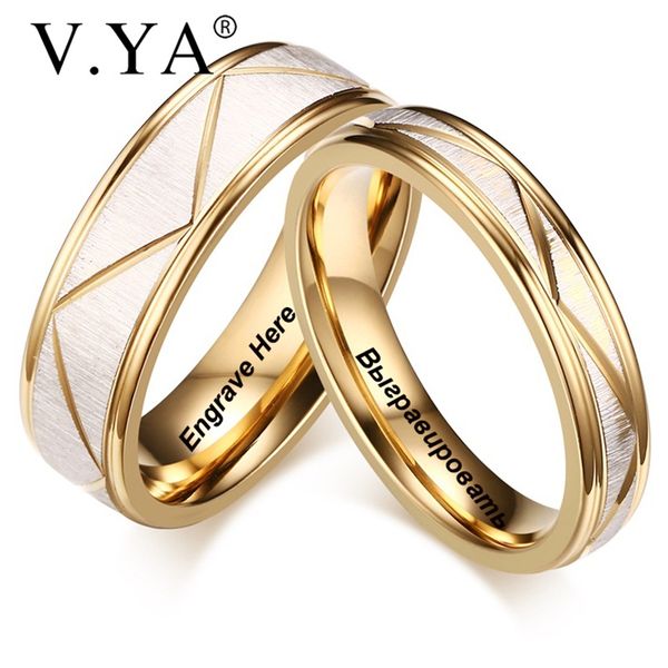 v.ya couple customized gold rings stainless steel engraved rings new style diy name for lover romantic birthday gifts, Silver
v.ya couple customized gold rings stainless steel engraved rings new style diy name for lover romantic birthday gifts, Silver