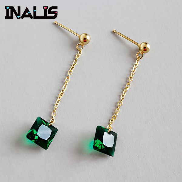inalis brand new long chain dangle earrings for women s925 sterlings emerald cz drop brincos bijoux boucle d'oreille jewelry, Golden;silver
inalis brand new long chain dangle earrings for women s925 sterlings emerald cz drop brincos bijoux boucle d'oreille jewelry, Golden;silver