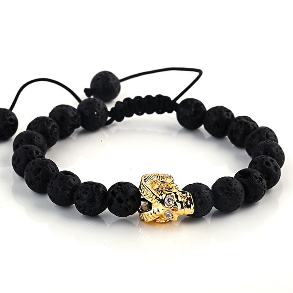 new fashion natural black lava stone beaded gold antelope jewery bead bracelet word jewelry for men women gift special sale
new fashion natural black lava stone beaded gold antelope jewery bead bracelet word jewelry for men women gift special sale