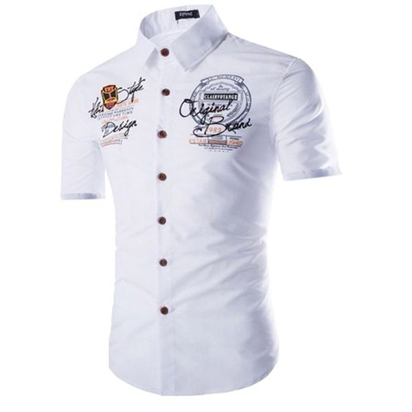 zogaa brand new men's slim fit short sleeve shirts casual shirt men streetwear fashion letter printed chemise homme, White;black
zogaa brand new men's slim fit short sleeve shirts casual shirt men streetwear fashion letter printed chemise homme, White;black