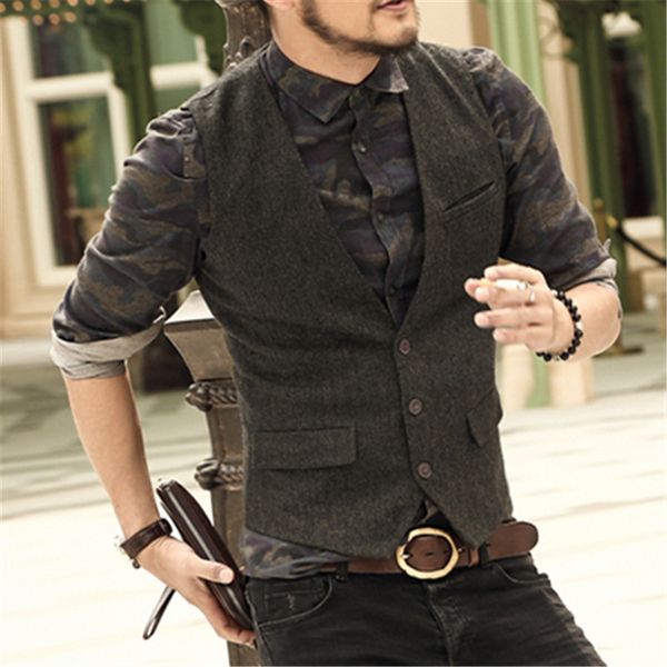 men casual sleeveless jacket coat mens formal waistcoats dress suit vest slim three button woolen vest british autumn suit vest sale, Black;white
men casual sleeveless jacket coat mens formal waistcoats dress suit vest slim three button woolen vest british autumn suit vest sale, Black;white