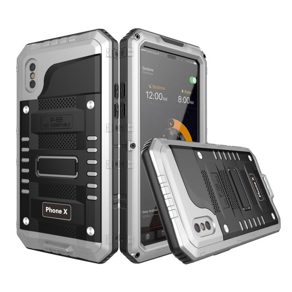 2018 armor style for iphone case zinc alloy + silicone hybrid waterproof mobile case armor cover for goophone x phone case
2018 armor style for iphone case zinc alloy + silicone hybrid waterproof mobile case armor cover for goophone x phone case