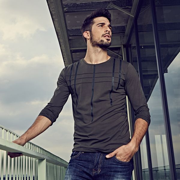 new autumn mens t shirts striped gray green black brand clothing for man's long sleeve t -shirts slim plus size tees, White;black
new autumn mens t shirts striped gray green black brand clothing for man's long sleeve t -shirts slim plus size tees, White;black