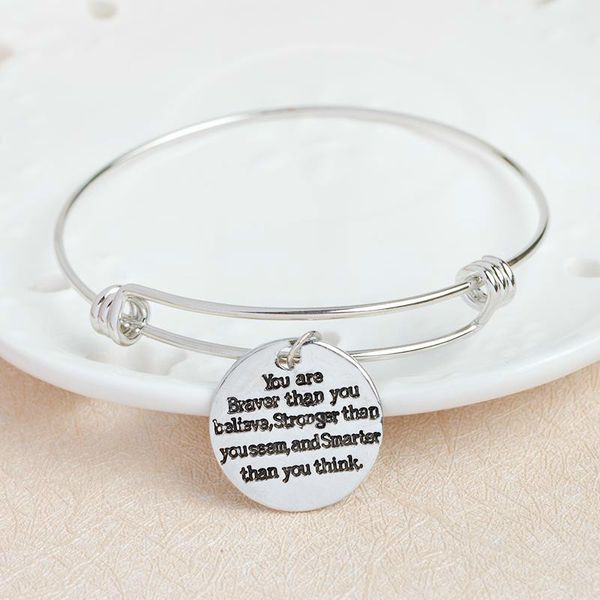 3 style womens stainless steel metal bracelets engraved message motivational inspirational round charm pendant adjustable bracelet, Golden;silver
3 style womens stainless steel metal bracelets engraved message motivational inspirational round charm pendant adjustable bracelet, Golden;silver