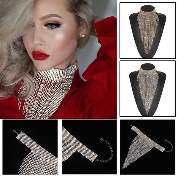 dhl shipping holylove women charm rhinestone tassels choker collar pendant statement necklace, Silver
dhl shipping holylove women charm rhinestone tassels choker collar pendant statement necklace, Silver