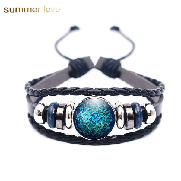 starry sky glass dome leather bracelet for women multilayer mandala om yoga chakra bracelet fashion jewelry, Black
starry sky glass dome leather bracelet for women multilayer mandala om yoga chakra bracelet fashion jewelry, Black