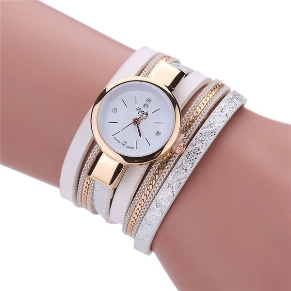 2017 women bracelet leather band bracelet quartz braided winding wrap wristwatch casual female hour drop ship, Slivery;brown
2017 women bracelet leather band bracelet quartz braided winding wrap wristwatch casual female hour drop ship, Slivery;brown