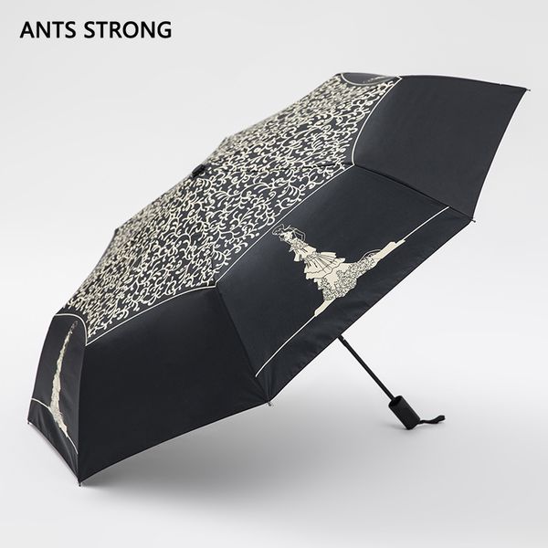 ants strong wedding beauty automatic umbrellas/vintage women bronzing black sunscreen folding umbrella
ants strong wedding beauty automatic umbrellas/vintage women bronzing black sunscreen folding umbrella