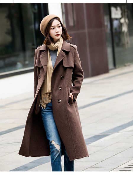 2018 autumn winter princess kate design super quality 100% wool coat double breasted overcoat, Black
2018 autumn winter princess kate design super quality 100% wool coat double breasted overcoat, Black