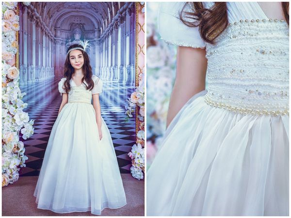 brand new muslim girl dresses with many pearls v-neck puffy short sleeve floor length wedding flower girls dresses for sale, White;blue
brand new muslim girl dresses with many pearls v-neck puffy short sleeve floor length wedding flower girls dresses for sale, White;blue
