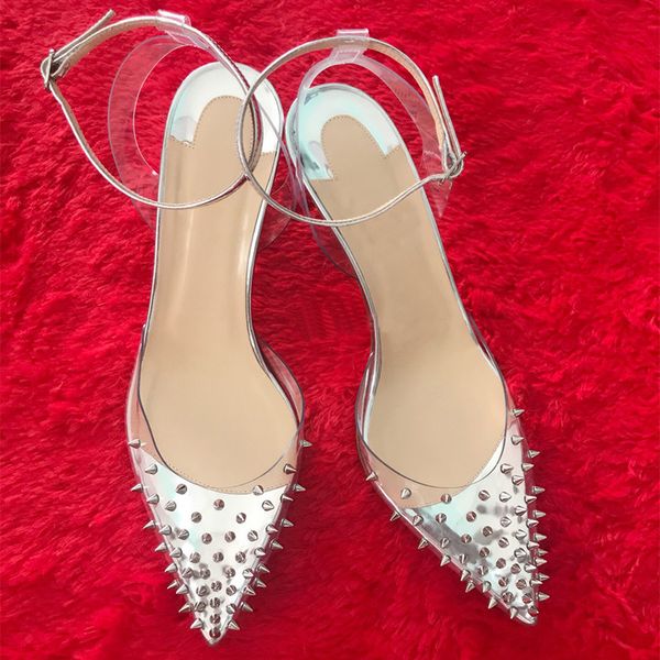 casual designer lady fashion women sandals silver patent leather rhinestone studded spikes slingback ankle strappy platform shoes thin heels, Black
casual designer lady fashion women sandals silver patent leather rhinestone studded spikes slingback ankle strappy platform shoes thin heels, Black