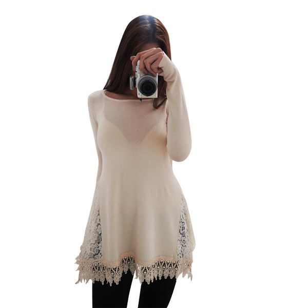 women autumn spring blose lace new s-xl women plus size back chic button ruched style lace chiffon blouse casual shirt, White
women autumn spring blose lace new s-xl women plus size back chic button ruched style lace chiffon blouse casual shirt, White