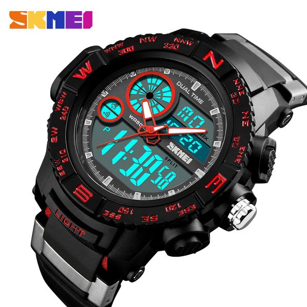 skmei men quartz watch dual display digital man sport watches 2 time waterproof 12/24 hour outdoor fashion clock wristwatch 1332, Slivery;brown
skmei men quartz watch dual display digital man sport watches 2 time waterproof 12/24 hour outdoor fashion clock wristwatch 1332, Slivery;brown